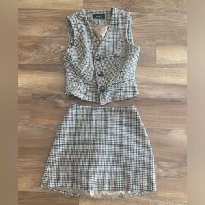 Matching co-ord plaid set